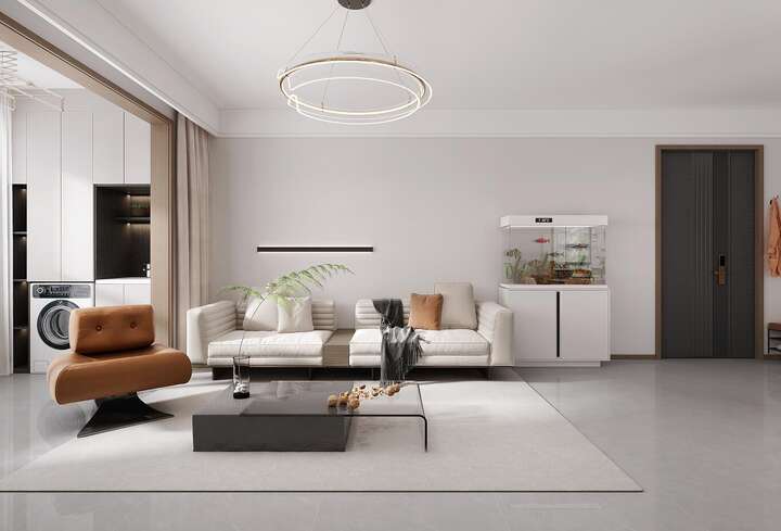 濟南翡翠雅郡140平現(xiàn)代簡約風格